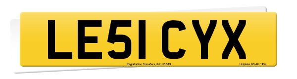 Registration number LE51 CYX